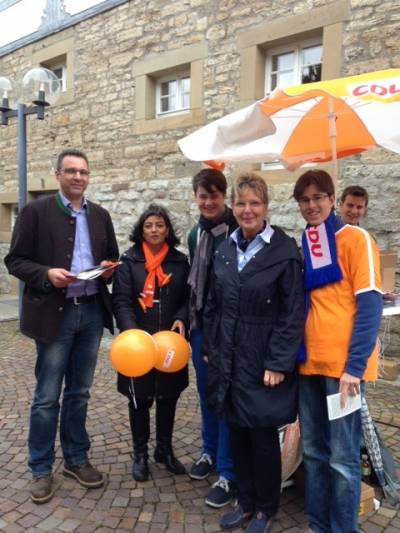 Das Wahlkampfteam in Schmiden in bester Stimmung!