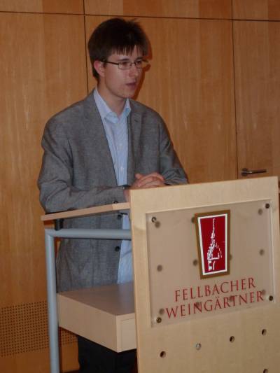 Der stellvertretende CDU-Vorsitzende Fabian Zahlecker begrt den stellvertretenden CDU-Vorsitzenden Thomas Strobl. 