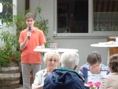 Auch Fabian Zahlecker begrte die Besucher - Auch Fabian Zahlecker begrüßte die Besucher
